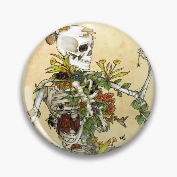 

Женская металлическая брошь на булавке в виде костей и ботанов