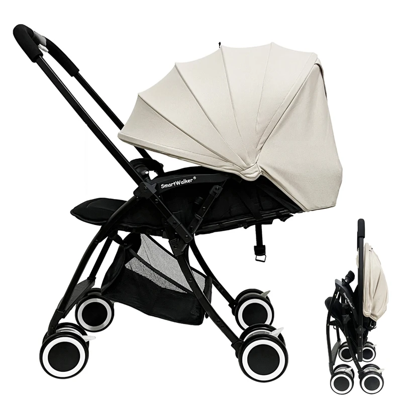 Baby stroller one-button collection car two-way light folding can sit and lie high landscape on the plane newborn baby stroller