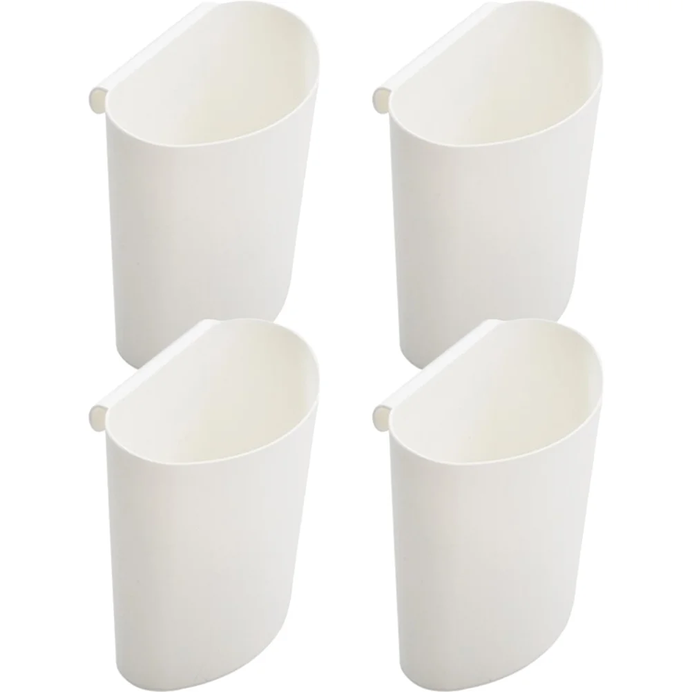 

4 Pcs Hanging Trash Can Trolly Dolly Cart Trolley Basket Sundries Hanging Box Cart Cup Holder