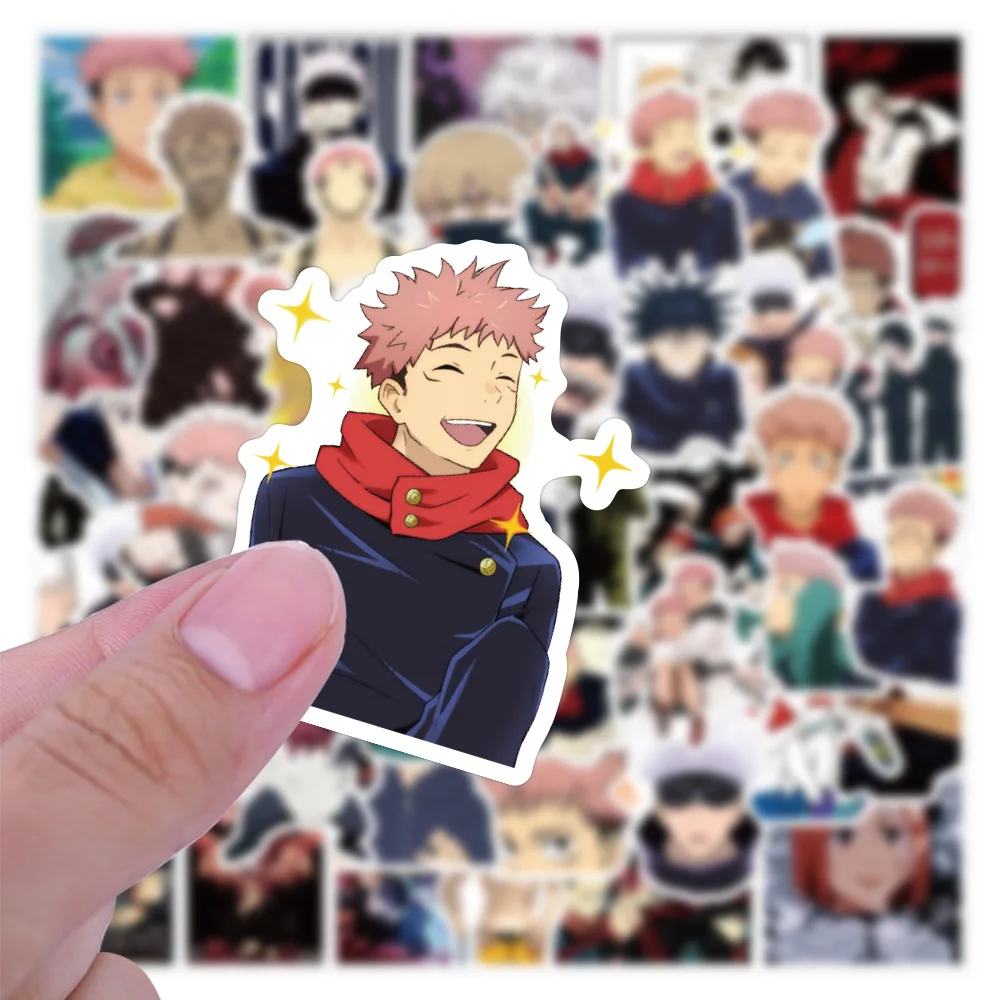

50Pcs Jujutsu Kaisen Stickers Cartoon Anime Series Sticker Decal Fridge Skateboard Luggage Laptop Motorcycle Guitar Diy Kid Toy