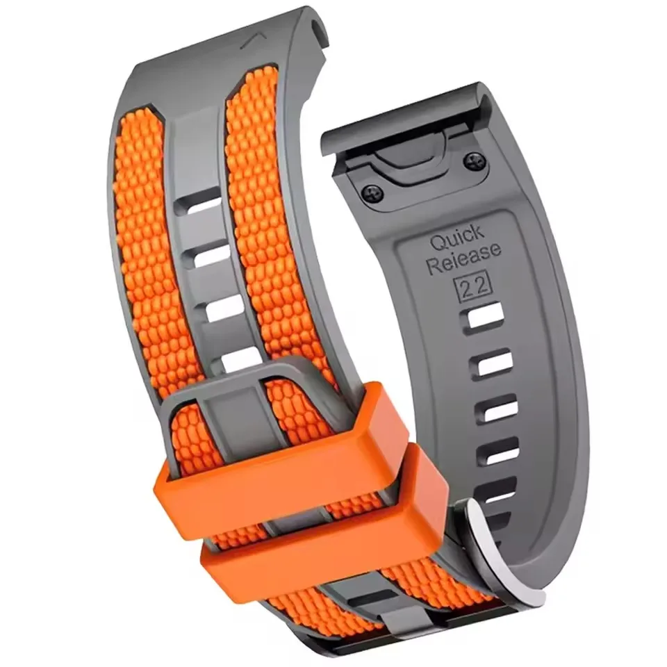 Фото Силиконовый быстросъемный спортивный ремешок для Garmin Fenix E, Forerunner 945/965, 7/7X/6/6X/5/5X Plus, Epix Pro, Enduro 3, Tactix 8/7 Pro №5