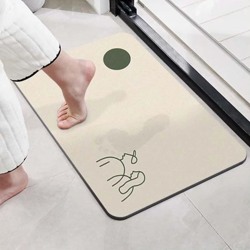Стильный нескользящий коврик для ванной с рисунком животных удобный KXRE