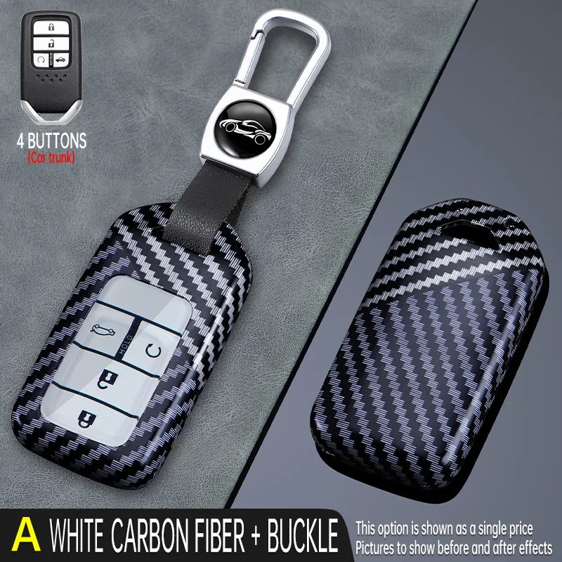 ABS Car Key Cover Remote Keyless Holder Shell for HONDA CIVIC 11th Gen VE-1 Accord 2022 Case Keychain Protection Set