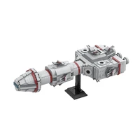 moc space war frigate classic movie building blocks assembled model space battle transport spaceship fleet kids toys gift