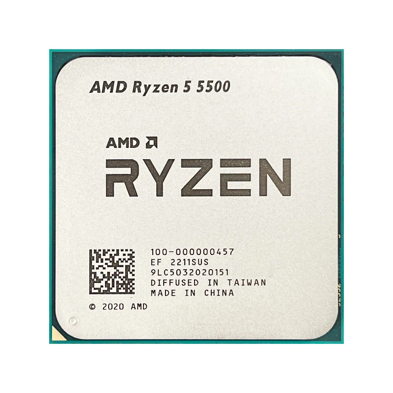 AMD Ryzen 5 5500 R5 5500 3,6 ГГц 6-ядерный 12-поточный ЦПУ процессор 7 нм L3 = 16M 100-000000457 разъем AM4 новый, но без кулера