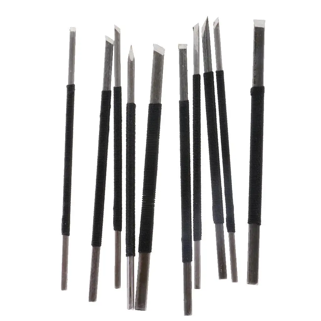 

10 Pieces/Set Stone Seal Graver Burin Stone Carving Carved Tools Set