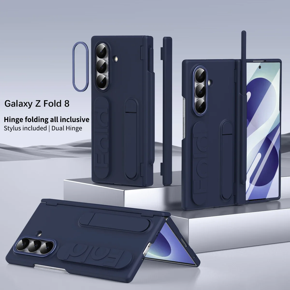 Фото Чехол-держатель для Samsung Galaxy Z Fold 8 Ultra/7 с отсеком для стилуса и защитной пленкой для экрана S Pen №5