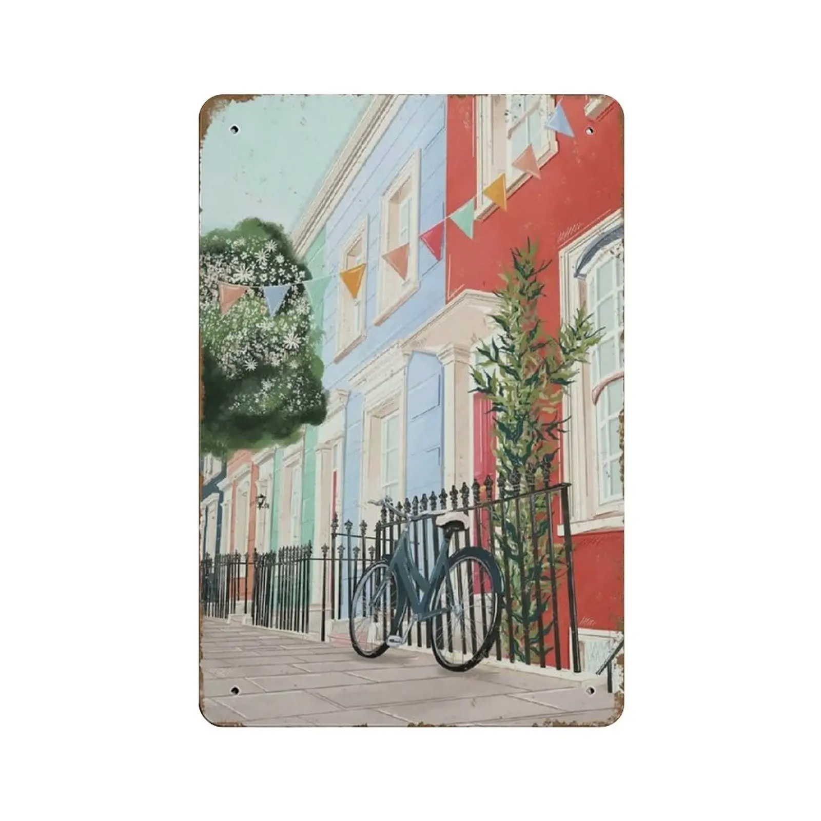 

PPFINE Metal Tin Sign Notting Hill London Vintage Tin Poster Metal Sign Wall Decoration Country Kitchen Home Garage Decor 12&#34