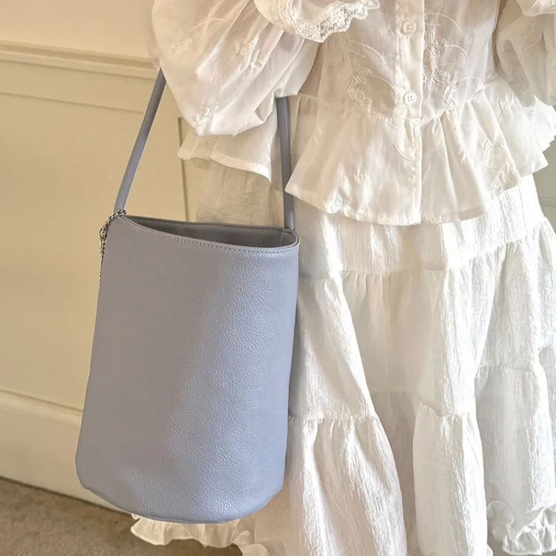 MBTI модная женская сумка через плечо простая черная повседневная сумка-мешок из