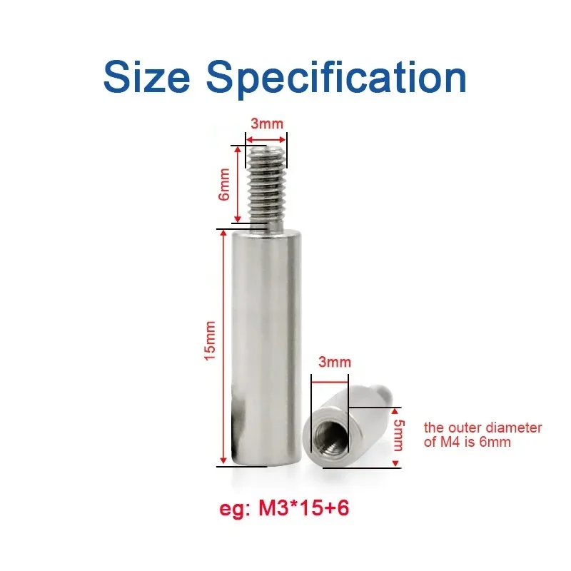 

Болты standoff нержавеющая сталь 304 M2 M2.5 M3 M4 M5 M6+4/6/8 мм