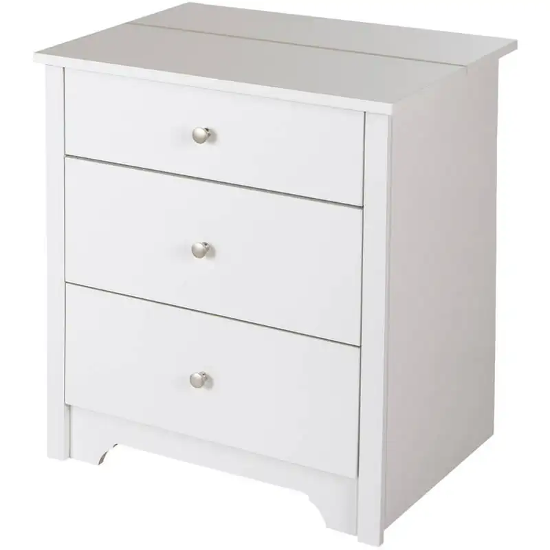 

Nightstand with Charging Station and Drawers White