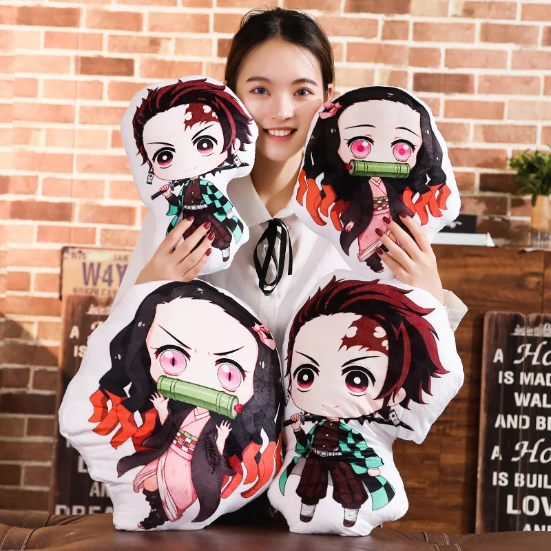 

anime Demon Slayer throw pillow Decorative Cushion For Sofa Printed Pillow Chair Car Cushion birthday gifts Home Decoration