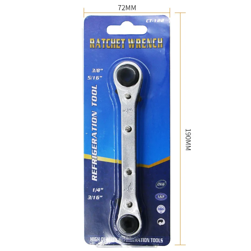 

Ct-122 Ratchet Wrench for Refrigeration Elbow Ratchet Wrench Rapid Ratchet Wrench Double-ended Four-purpose Ratchet Wrench