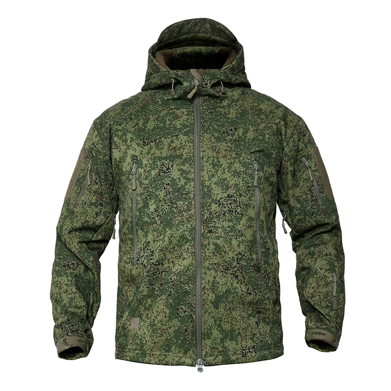 

MEGE Men's Military Camouflage Fleece Tactical Jacket Men Waterproof Softshell Windbreaker Winter Army Hooded Coat Hunt Clothes