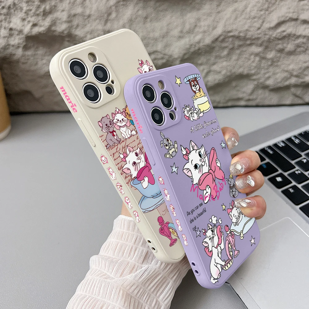 Милый чехол для телефона Marie Cat Huawei P40 P30 P20 Lite Mate 20 Nova 9 SE 8i 7i 6 4e Pro с прямым краем