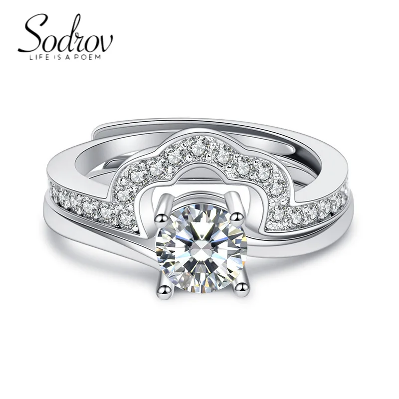 

SODROV Set of Rings Jewelry Open Ring for Women Resizable Rings Jewellery Wholesale Bulk Wedding Rings
