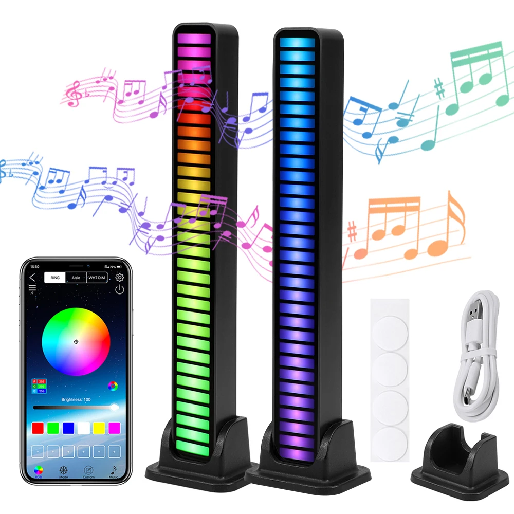 

Smart LED Light Bars RGB Ambient Lighting TV Gaming Room Decoration APP Control Music Sync Pick Up Rhythm Lamp Car Backlights