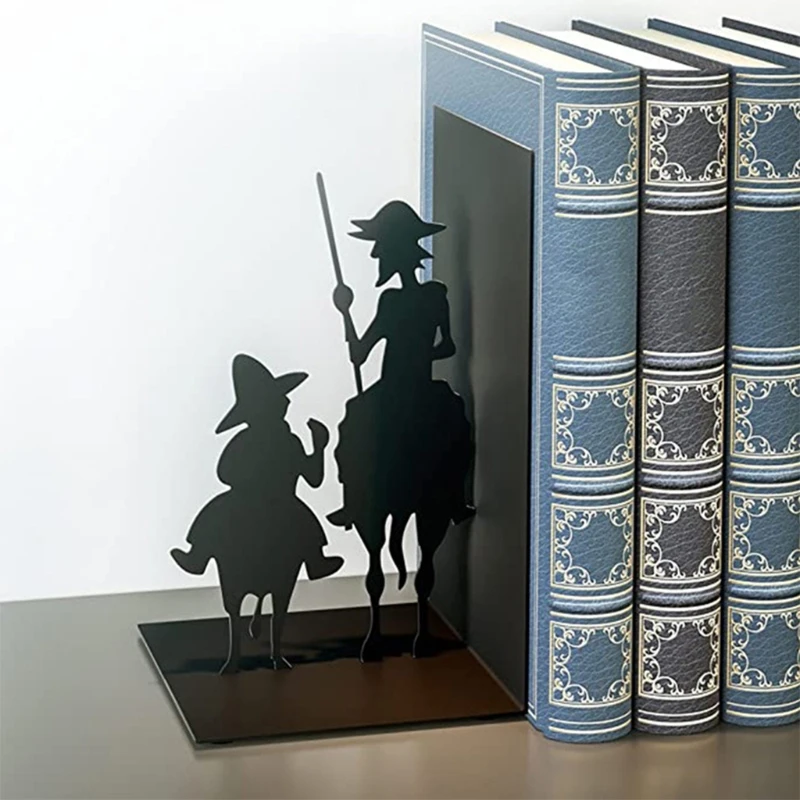 

Iron Figure Bookends Reading Book Support Retro Non-skid Book Ends Stoppers For Shelves Home Office Table Desktop Decor Dropship