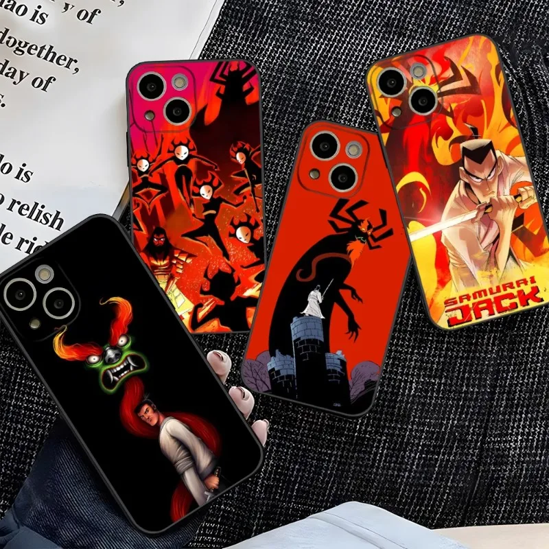 Фото Чехол для телефона с ТВ Samurai Jack, мультяшный чехол для 14 Pro Max, для Apple Iphone 13 14 12 Mini 11 Xr X Xs Pro Max 8 6s 7 6 Plus, задняя крышка №1