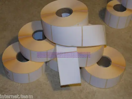 

1000 белые этикетки 75x50 мм 3X2 дюйма для принтера Zebra Type Direct thermal