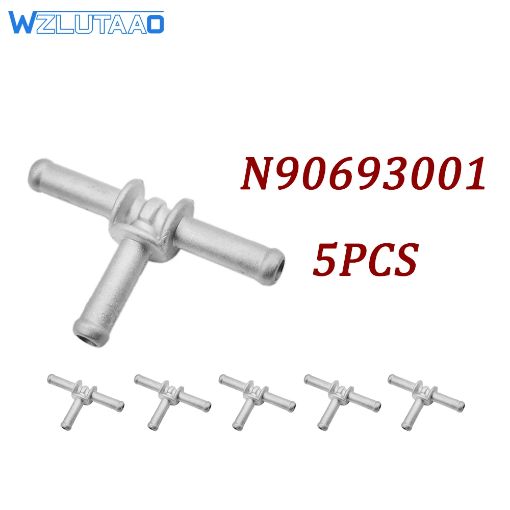 

1/2/5/10 шт. N90693001 Алюминиевый Т-образный фитинг для охлаждающей жидкости, соединитель для шланга, соединитель для водопроводной трубы для VW Jetta Skoda для Audi A3 06B133382