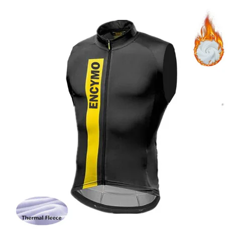 

ENCYMO Winter thermal fleece Cycling Sleeveless Vest Mtb Bike Bicycle keep warm pro team vest men cycling clothing ropa ciclismo