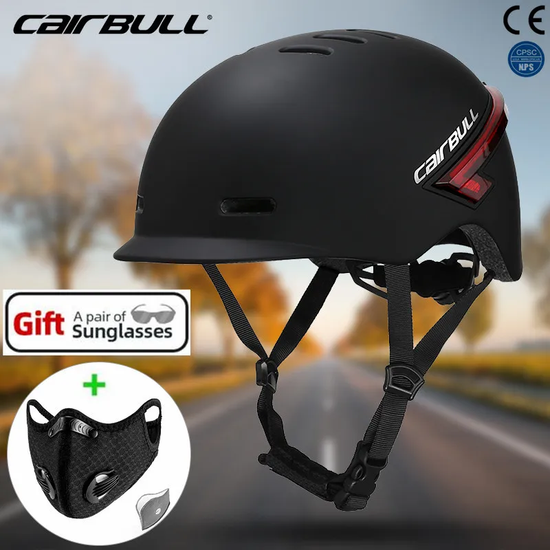 

Bicycle Helmet with LED Turn Signal Warming Light Smart Bike Electric Scooter Helmet Safety Night Riding Adult Capacete Ciclismo