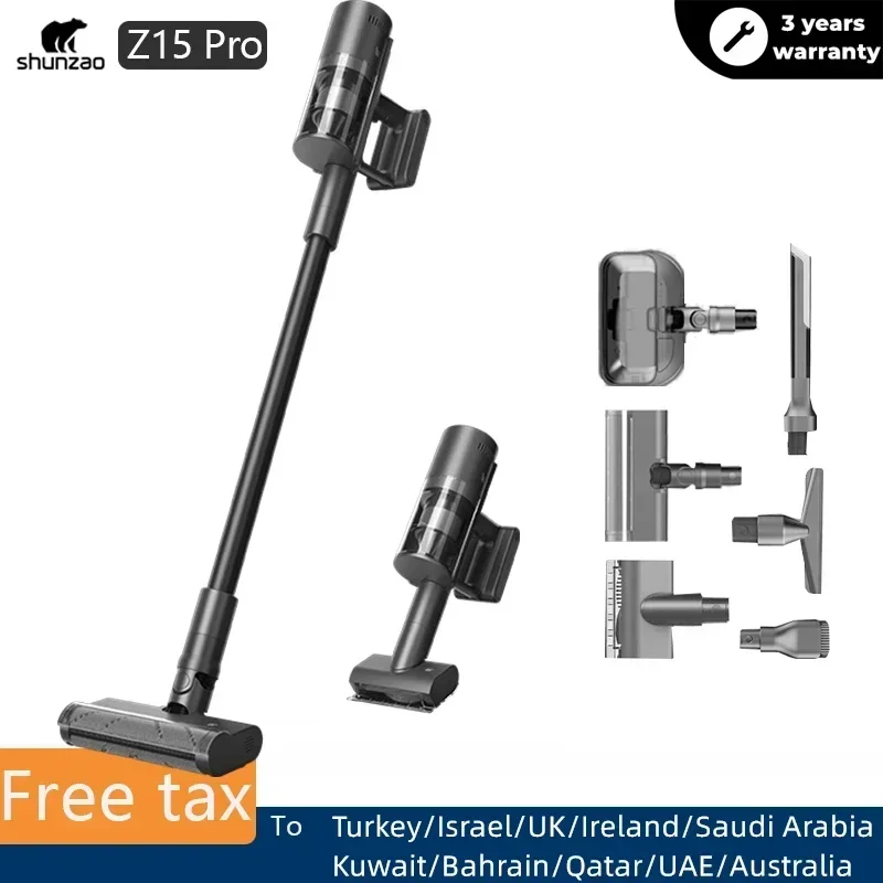 Shunzao Z15 Pro Haar Self-Snijden Snoerloze Stofzuiger Dual Rotary Dweilen Upgrade Van Z12