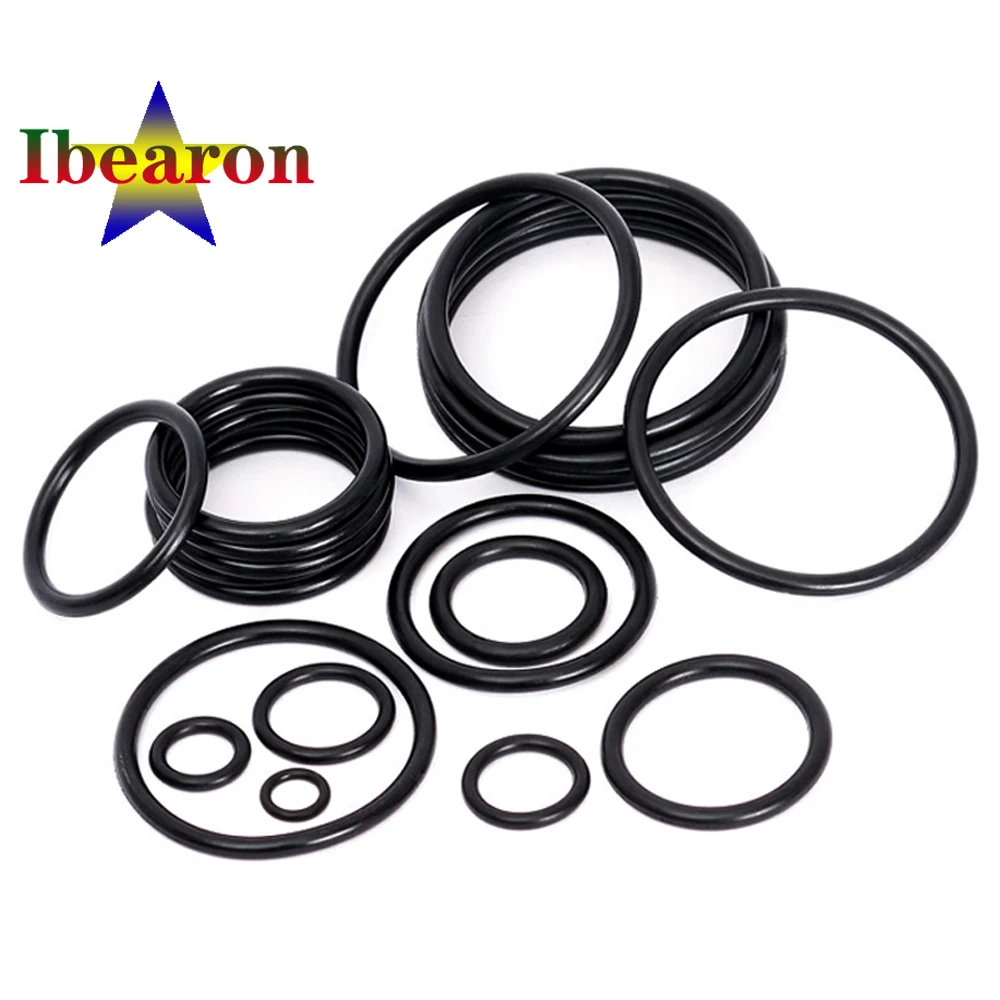 2PCS Black O Ring Gasket CS 7mm ID 106mm~272mm NBR(Nitrile Rubber Buna) Round Type Corrosion Oil Resistant Seal Washer
