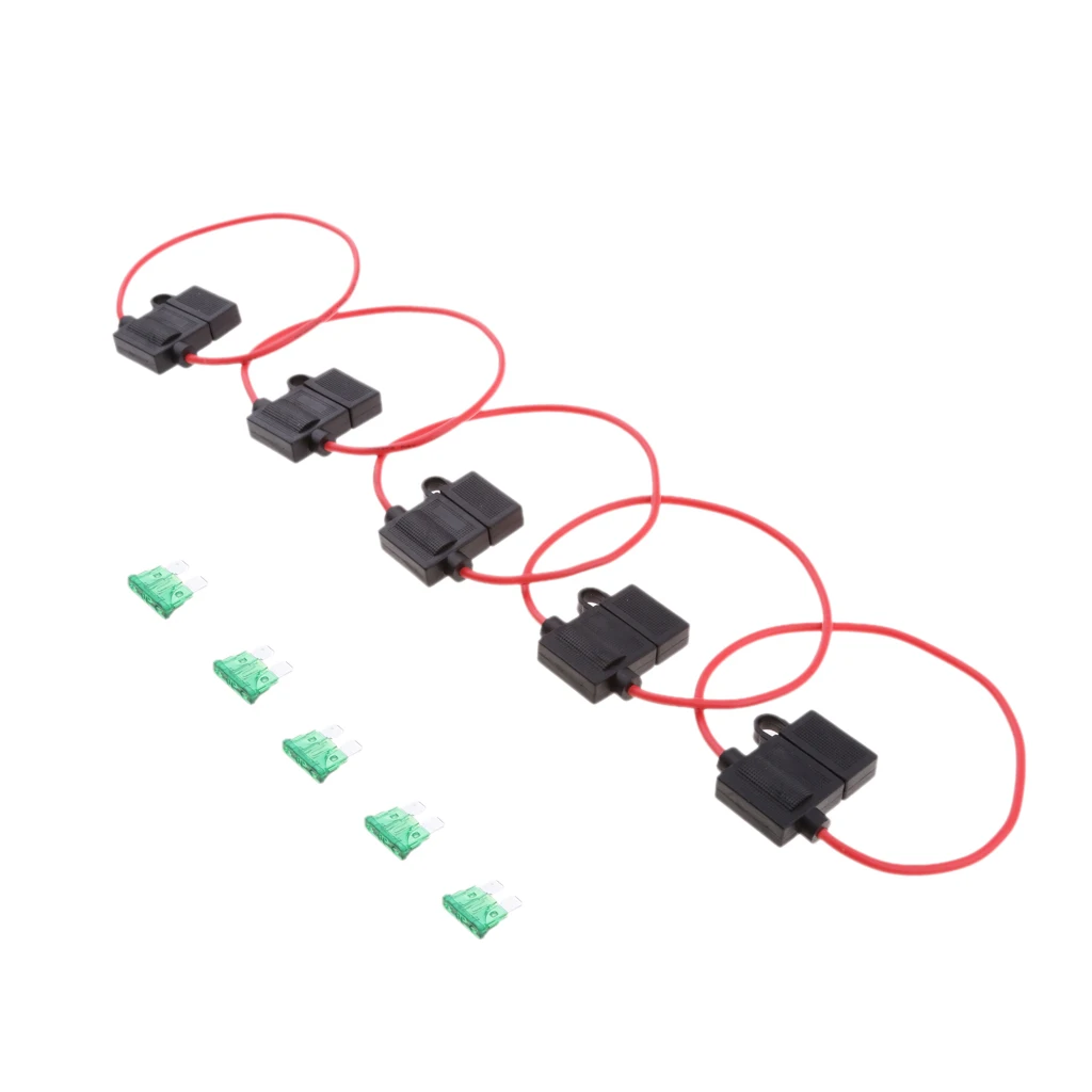 

5 Set Car Truck Waterproof ATC Fuse Holder for 30AMP Fuses