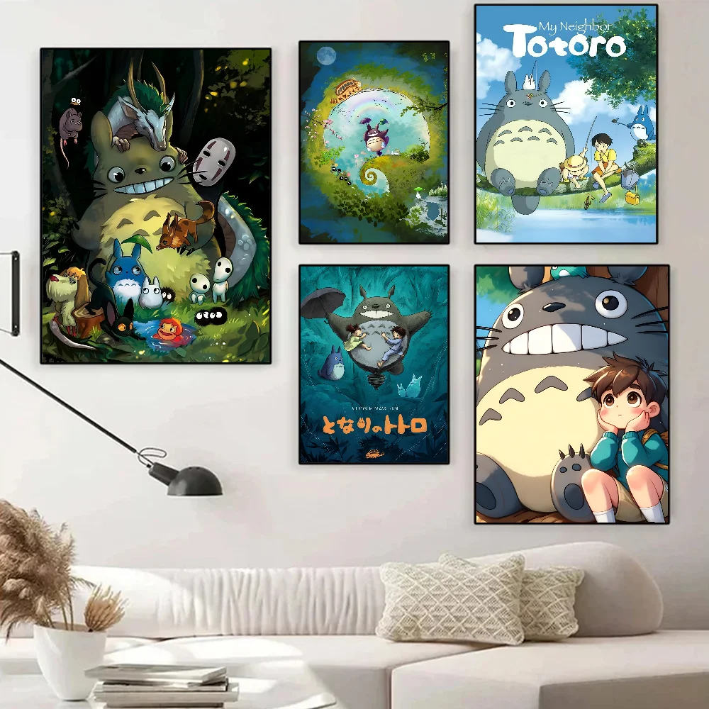Kawaii Тоторо классический постер с фильмом бумажный принт для дома гостиной