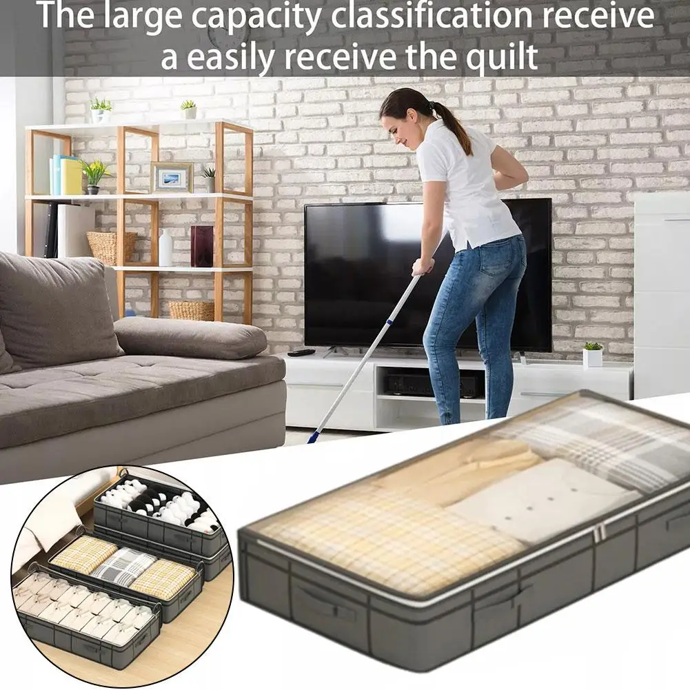 Большая сумка для хранения одежды под кроватью складной органайзер спальни