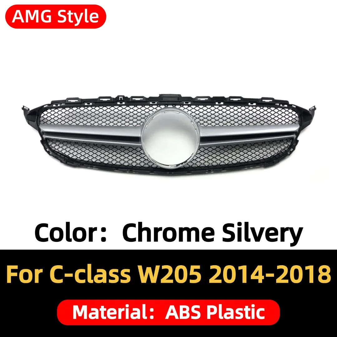 

Передняя решетка бампера, решетка радиатора, аксессуары для тюнинга, обвес AMG для Mercedes-Benz C-класса W205 C205 2014-2018 C180 C200 C260 C250