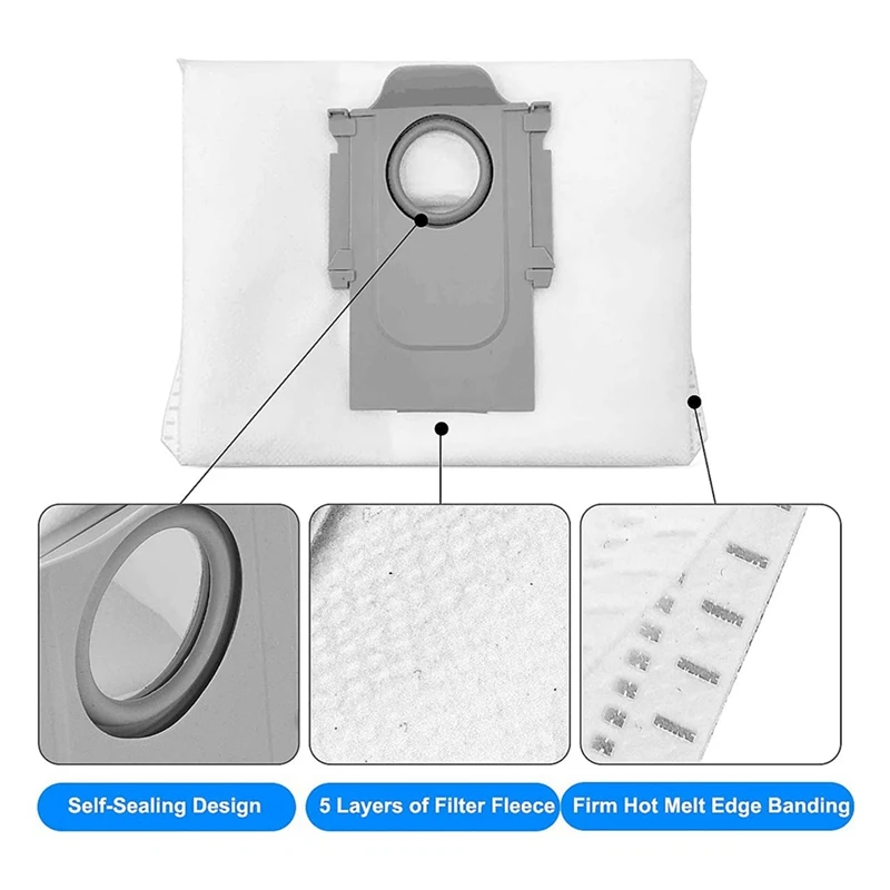 Пылесборник для Roborock Q7max/Q7 Max Plus/Q7 +/ S7 Maxv Ultra сменные мешки пылесоса вакуумная