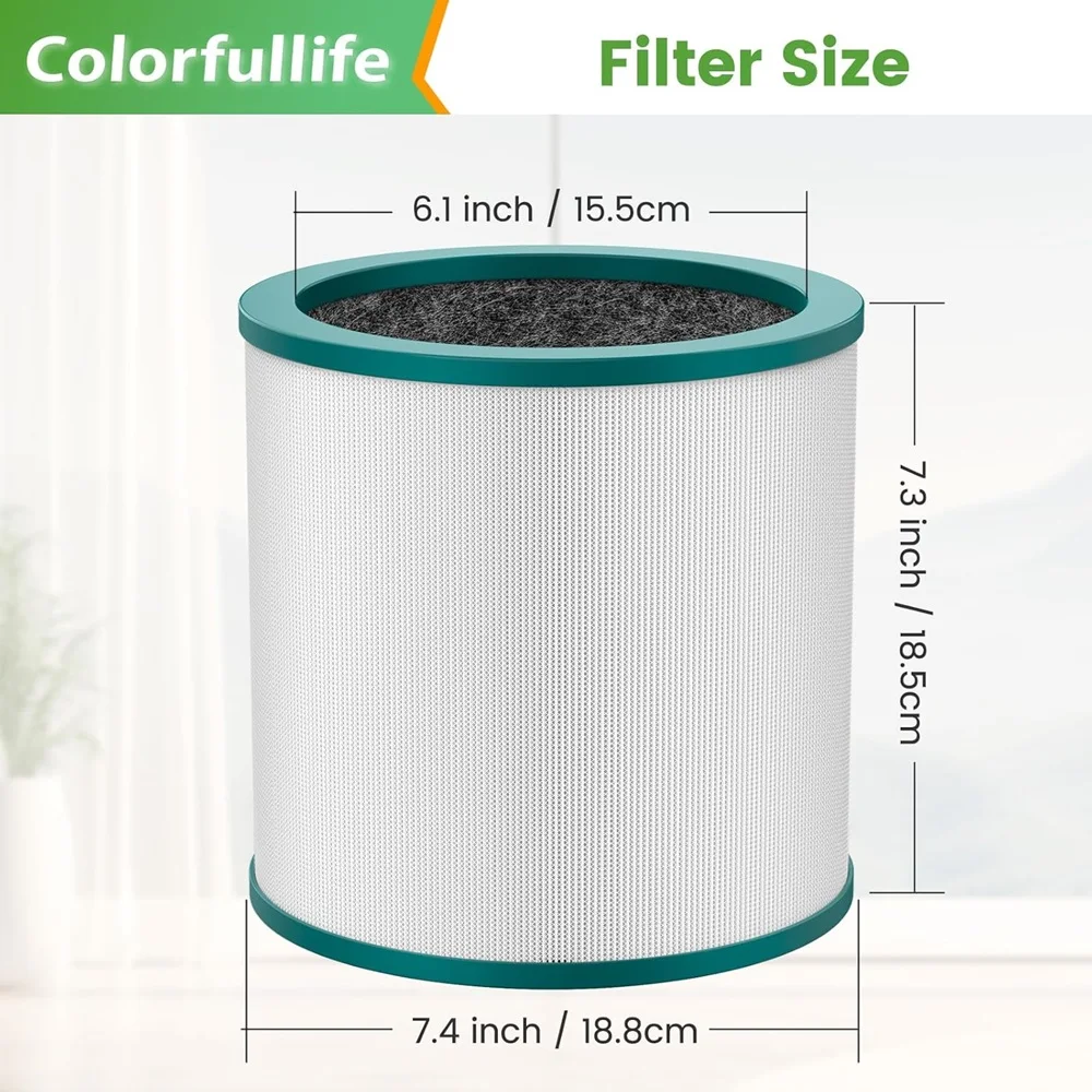 Фото Комплект из 2 сменных фильтров для очистителя воздуха Dyson Tower Pure Cool Link TP01, TP02, TP03, BP01, аналог детали 968126-03 №2