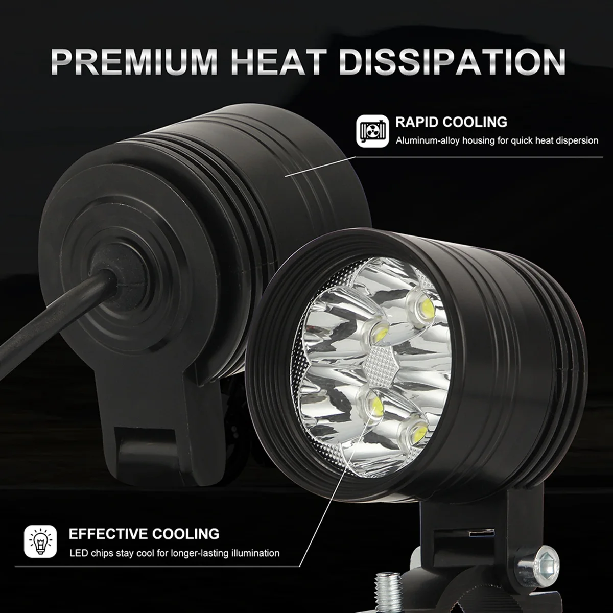 Мотоциклетная задняя фара головного света противотуманная фары дальнего 3