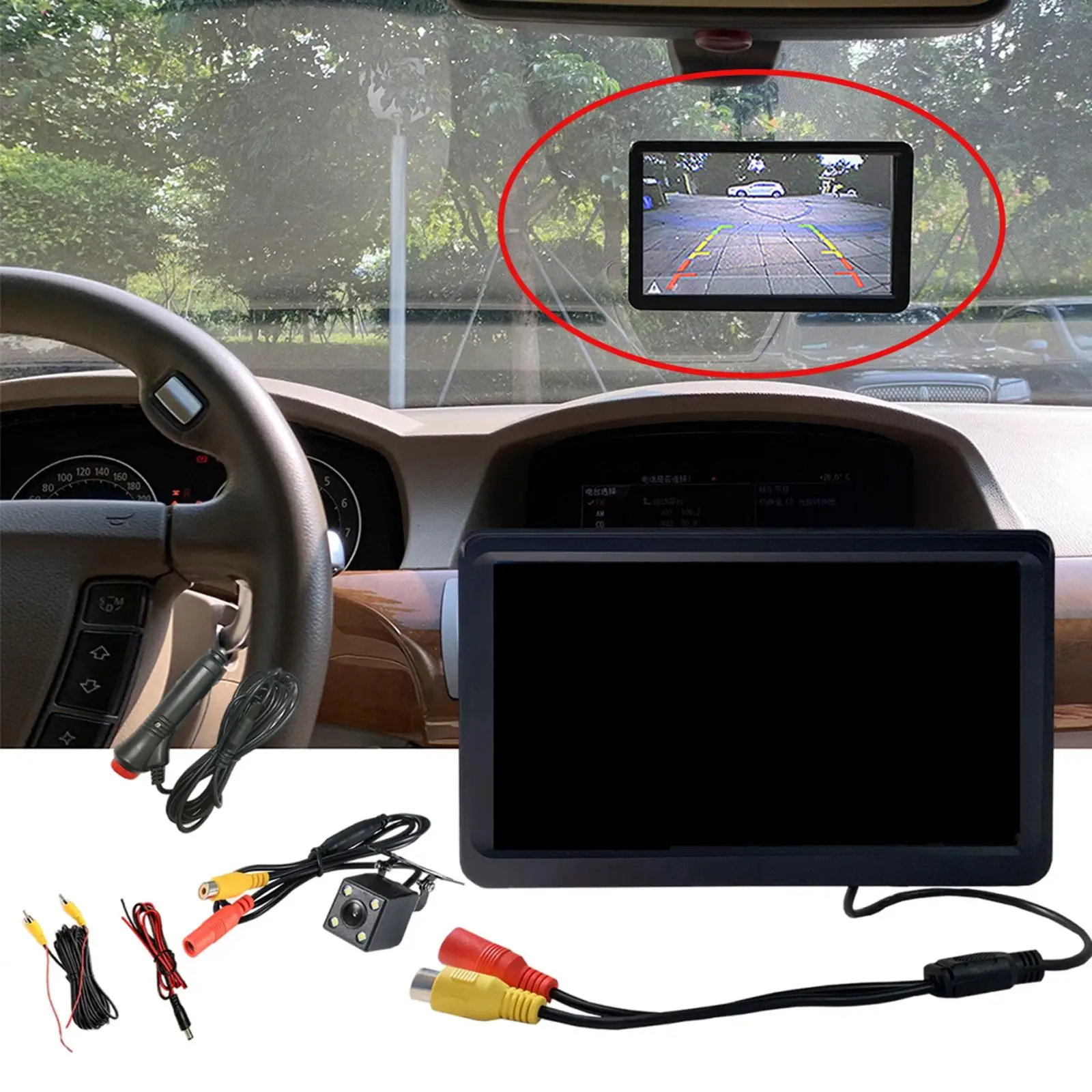 

Камера заднего вида 7 "с монитором и углом поворота 170 °, ЖК-дисплей, Ntsc, PaL, ТВ, грузовик