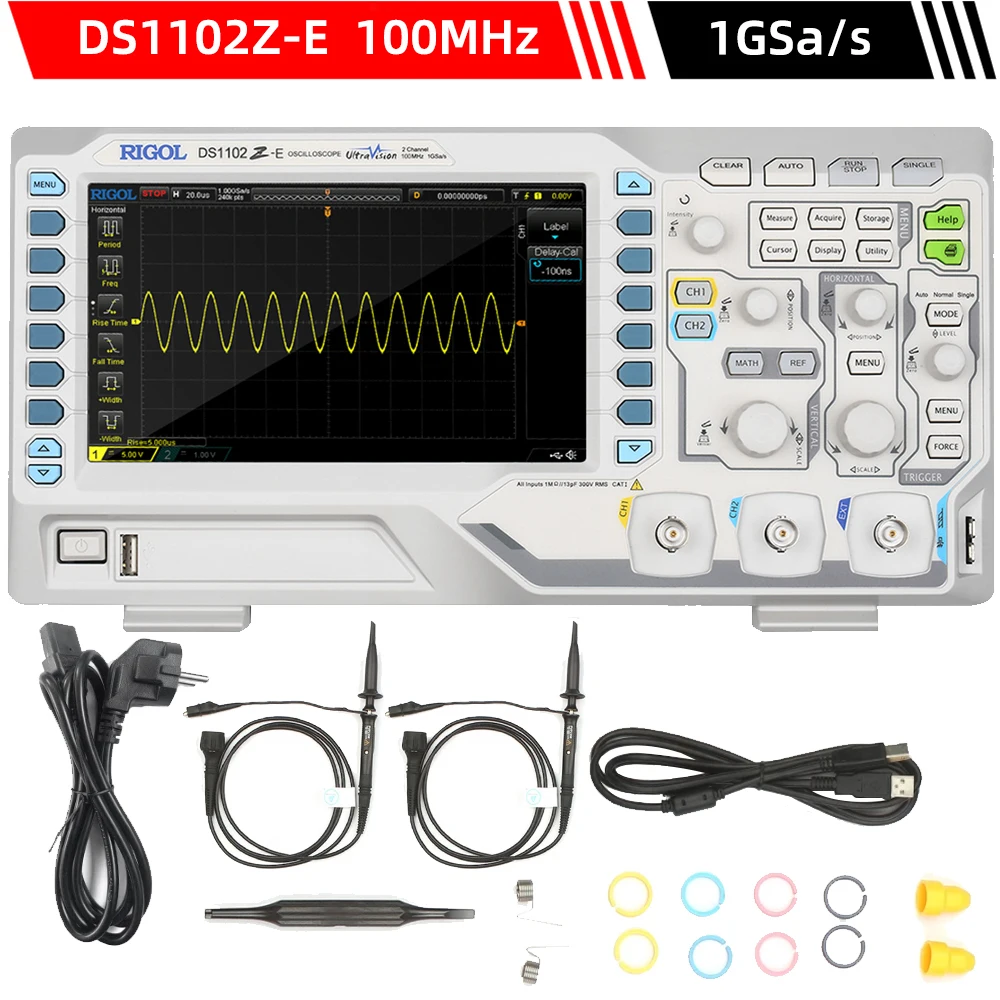 

7-дюймовый ЖК-дисплей, цифровой осциллограф, генератор входных сигналов 100 МГц * 2, полоса пропускания Ana-log 1GSa/s, частота дискретизации