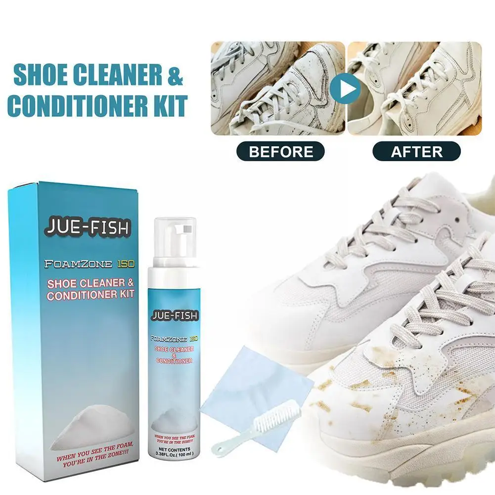 

100ml Shoe Cleaner Shoe Cleaning Liquid Shoe Brightener Cleaner Cleaning Decontamination Agent Cleaner D2z6