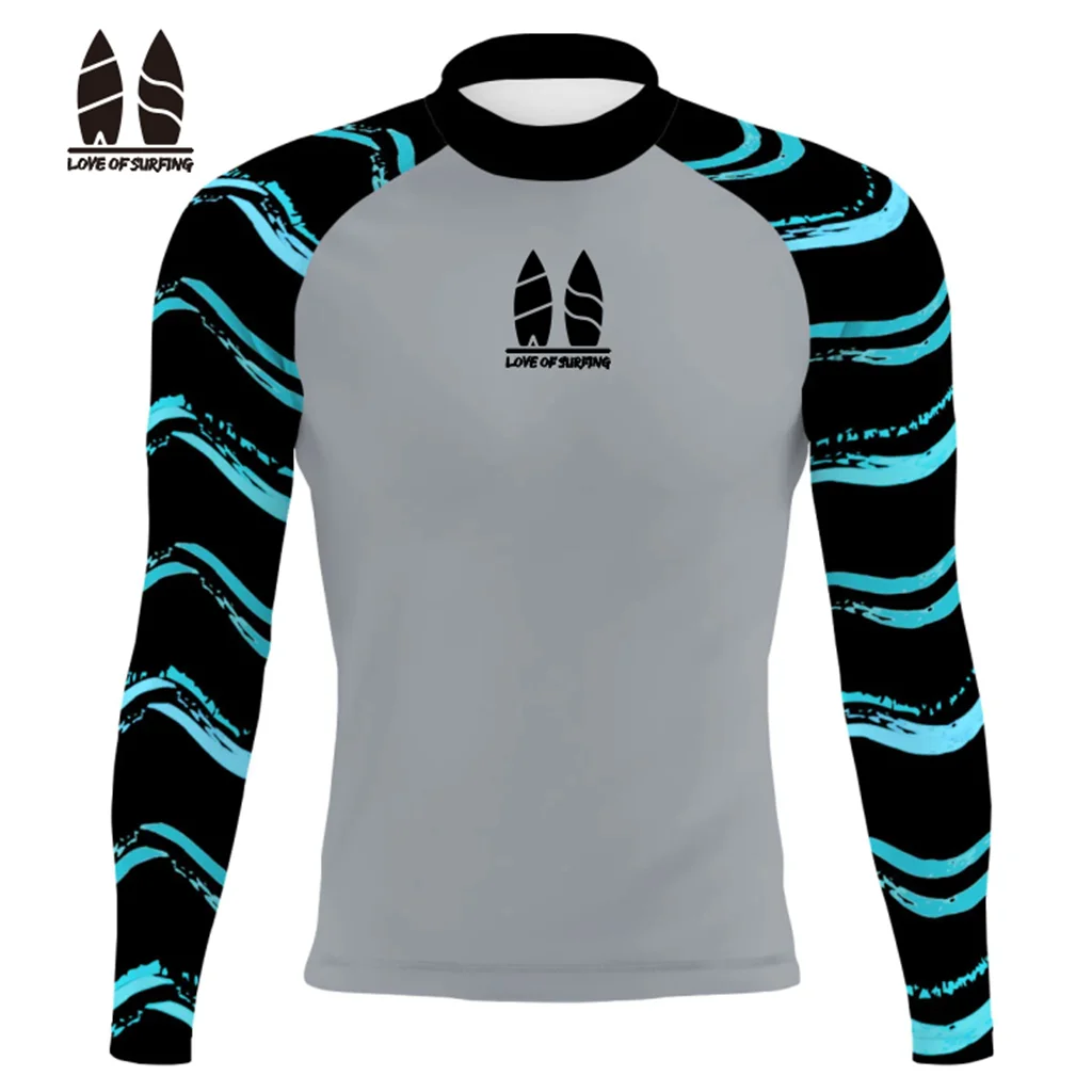 Мужская одежда для плавания с длинным рукавом и защитой от УФ-излучения