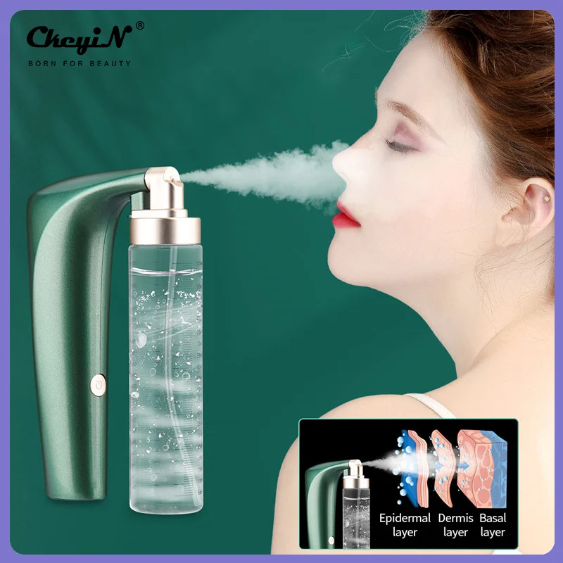 

Portable High Pressure Nano Spray Mist Face Steamer Facial Water Oxygen Injection SPA Skin Rejuvenation Moisturizing Airbrush 53