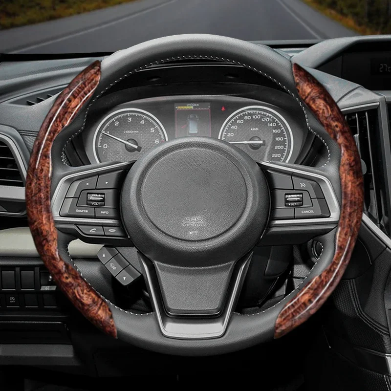 Фото Руль с отделкой под дерево для Subaru Forester, Sh, Impreza, Legacy, Levorg, Xv, Outback, Wrx, Liberty, Brz (O-образный и D-образный) №3