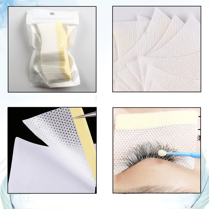 

Eyelash Extension Glue Remover Lint-Free Paper Cotton Pads 40pcs/pack Lashes Grafting Non-woven Glue Cleaning Wipes Makeup Tools