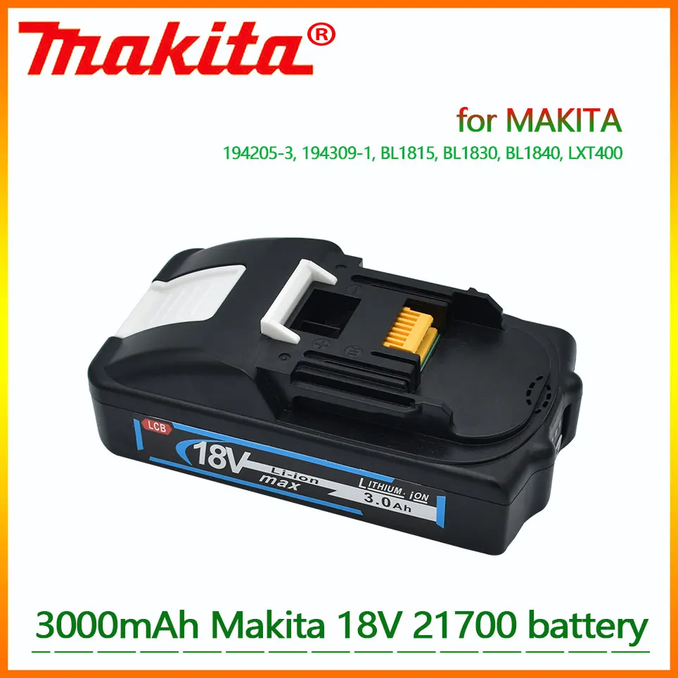 

3000mAh 18V Makita BL1830 BL1840 3.0Ah 21700 литий-ионный аккумулятор для Makita Vervangbare bare Voor