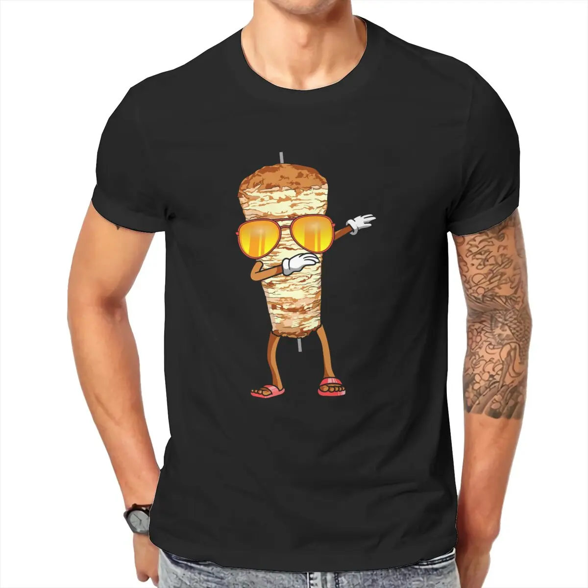 

Dabbing Kebab Döner Kebab T-Shirt Men Pike Love Fast Food Novelty Pure Cotton Tee Shirt Short Sleeve T Shirt 4XL 5XL 6XL Tops