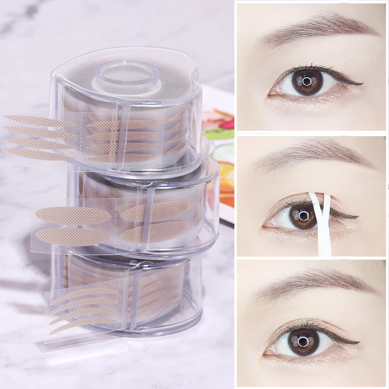 

600Pcs Heart-shaped roller lace double eyelid stickers double eyelid stickers invisible lower eyelid stickers self-adhesive eyel