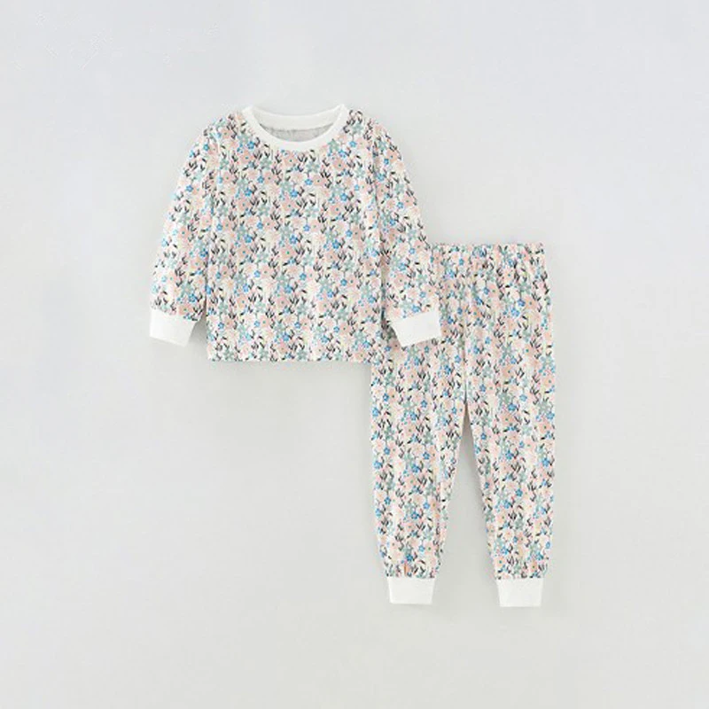 

Children's Clothing Sets Girl Sleepwear Kid Pajamas Set Floral Cartoon Conjuntos De Pijama Toddler Pijamas Spring Girls Pyjamas
