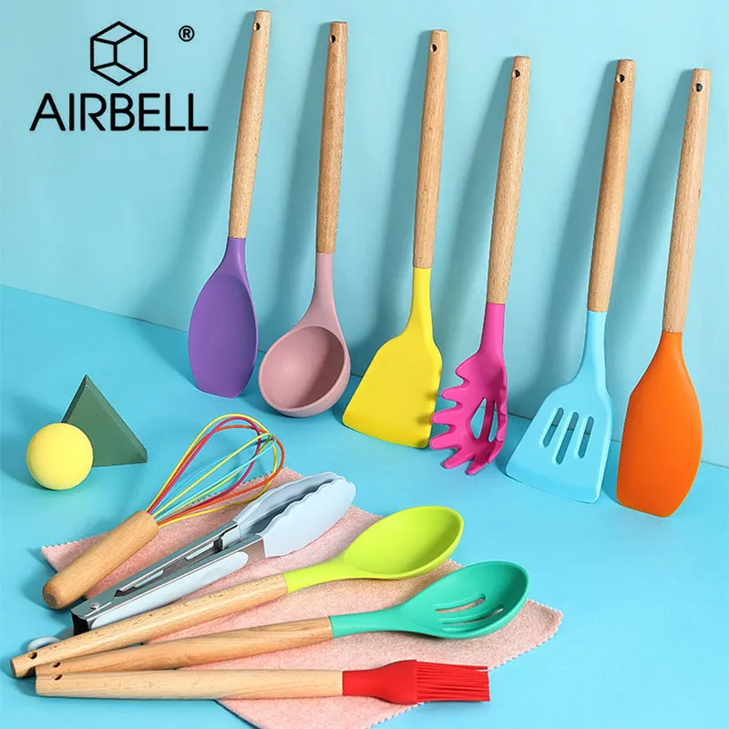 

Силиконовые кухонные принадлежности, инструменты, набор кухонной утвари, кухонная ложка, гаджет, лопатка, утварь, деревянная посуда
