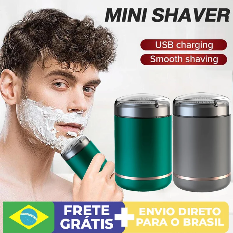 

Mini Electric Shaver Pocket Size Portable Washable Waterproof 2 Heads Rechargeable Men's Shaving Trimmer Beard