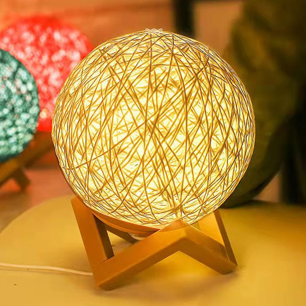 

Nordic Wooden Projector Night Light USB Projection Moon Table Lamp Romantic Intelligent Voice for Bedroom Living Room Home Decor